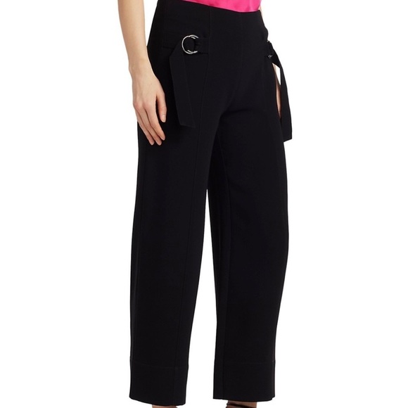 SOLD- cinq à sept Black Diana Cropped Wide Leg High Rise Pants Size 10 - Picture 3 of 13